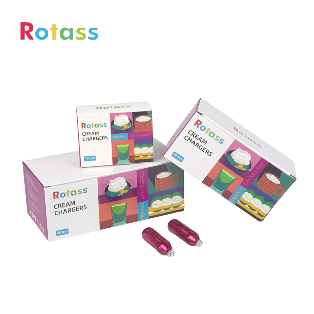 Rotass 8g Nitrous Oxide Canister N2o Gas Cartridge Wholesale/Supplier Small Laughing Gas Lust Gas Cartridge Whipped Cream Charger