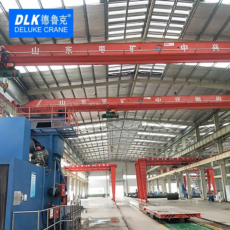 High Quality Bmh Model Single Girder Semi Gantry Crane with Electric 16 Ton Light Weight