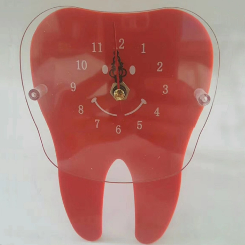 Promotional Gift Dental Clinic Teeth Shape Home Decoration Desktop Clock