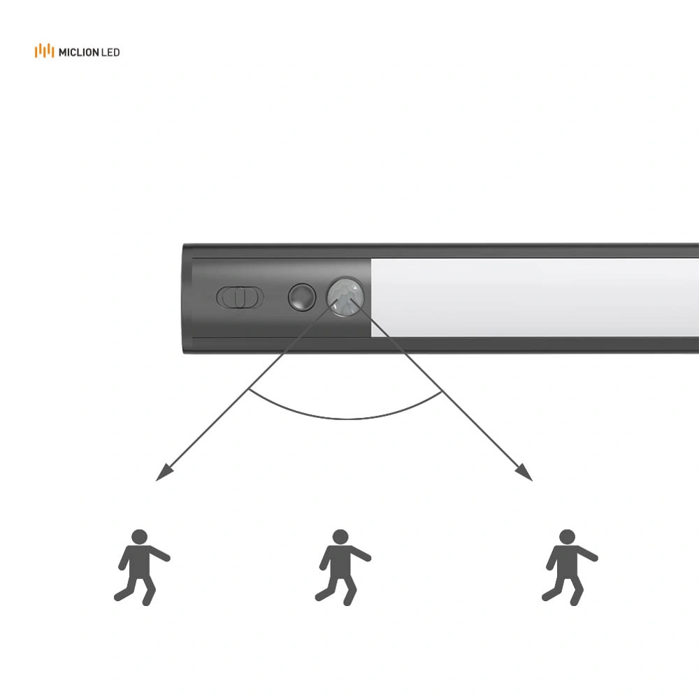 Sensor de movimiento continuo LED recargable luz regulable bajo kitchen cabinet Puck Luz Fábrica de China