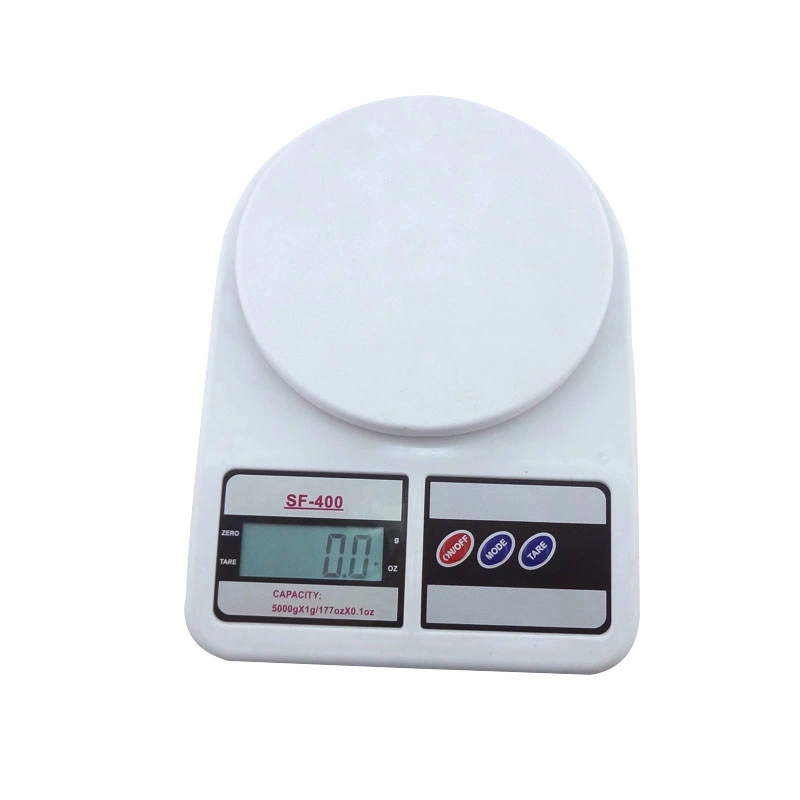 11lb 5kg Digital LCD Kitchen Food Scale with Round Platform