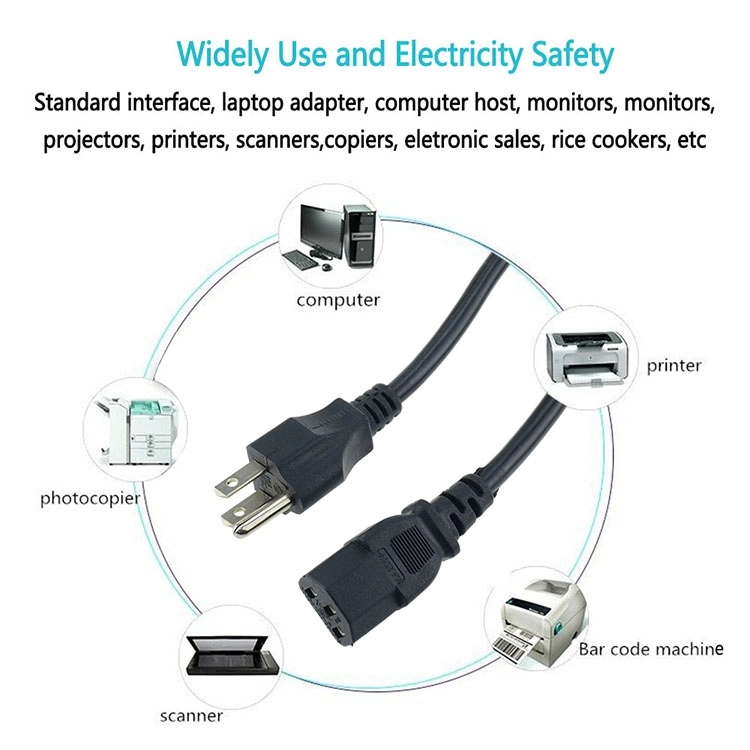 EU Plug Computer Peripheral Cable Euro Power Wire Cable Power Cable