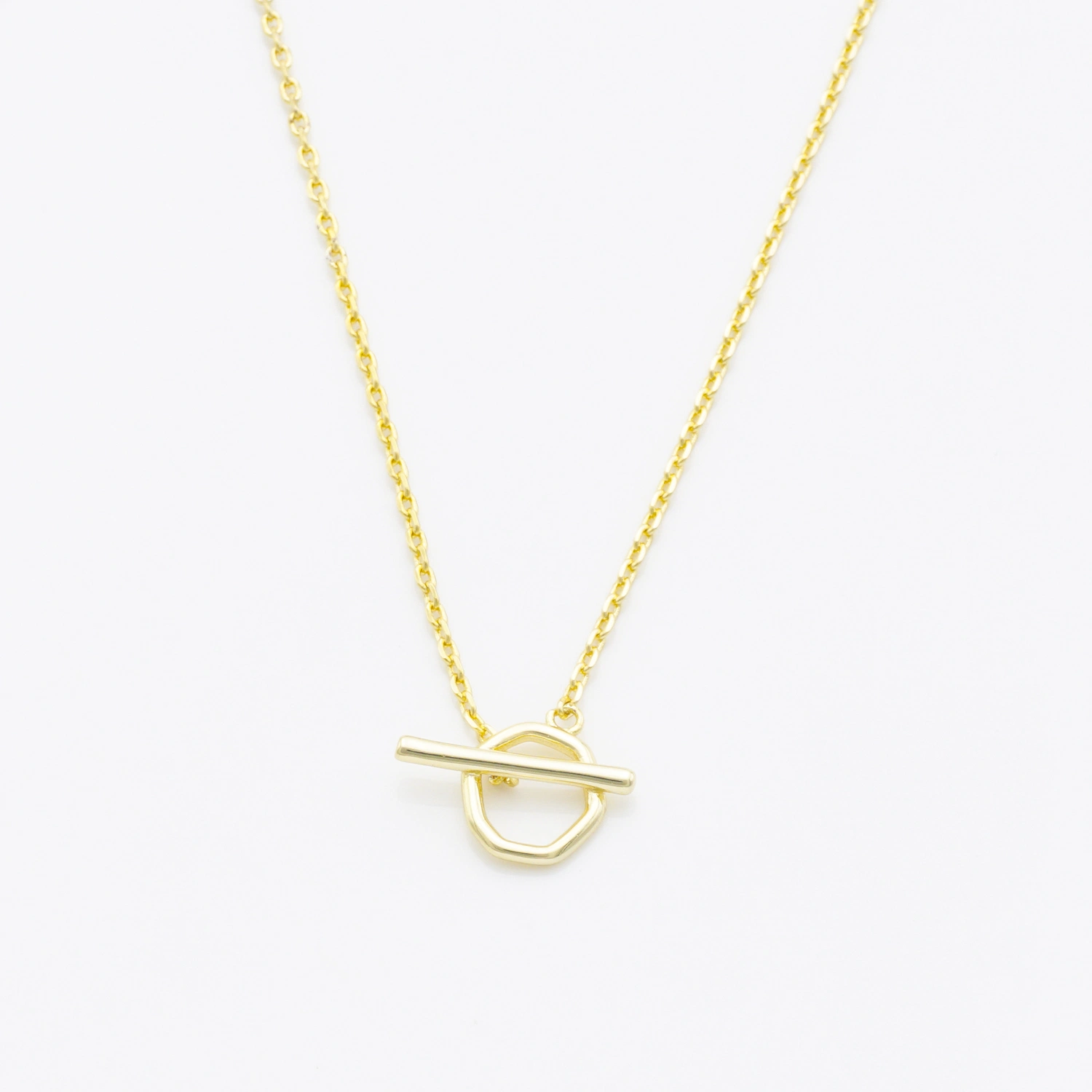 Wholesale/Supplier Unique Fashion 14K Gold Silver Jewelry with Interlocking Circles Pendant Necklace