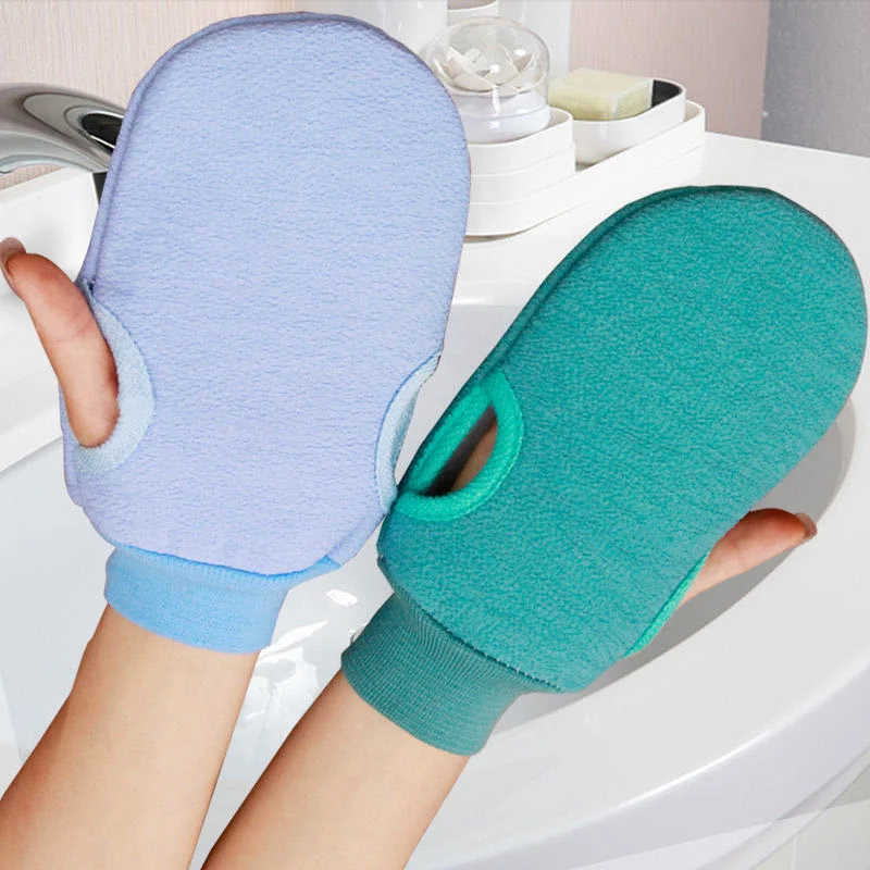 Solid Color Cute Scrub Bath Gloves Men's and Women's Bath Towel