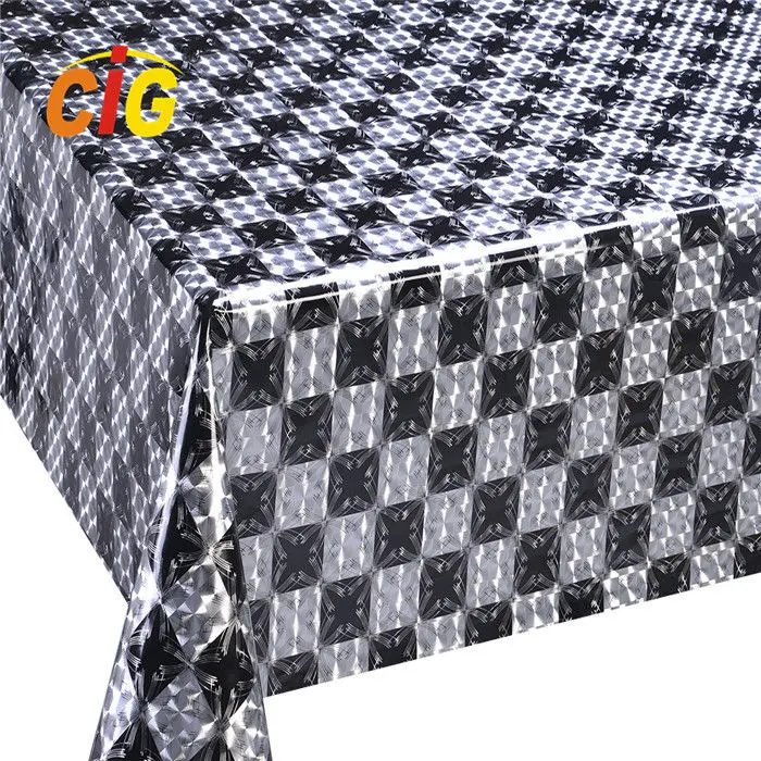 Colorful Custom PVC Shiny Tablecloth Thickness Roll 0.18 mm Width 137cm