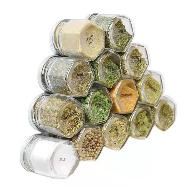 Hot Sale 45ml 1.5oz Kitchen Glass Jars Storage Bottles with Magnetic Lids