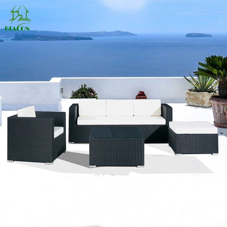 Morden Patio Furniture Rattan Sofa Set Balcony Garden Wicker