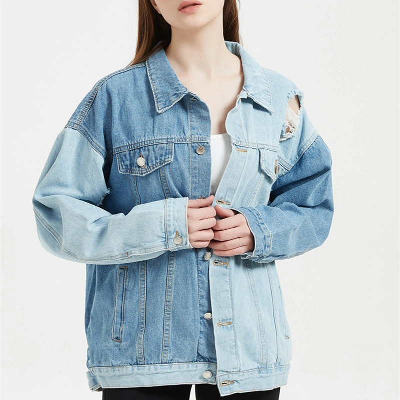 Les femmes L' icône blue denim vestes veste en denim Workwear Veste en jean Denim Blouson camionneur