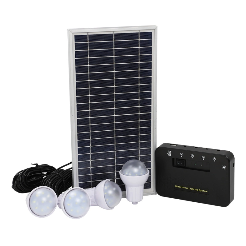 8W Solar Home Kit with USB for Phone Charge