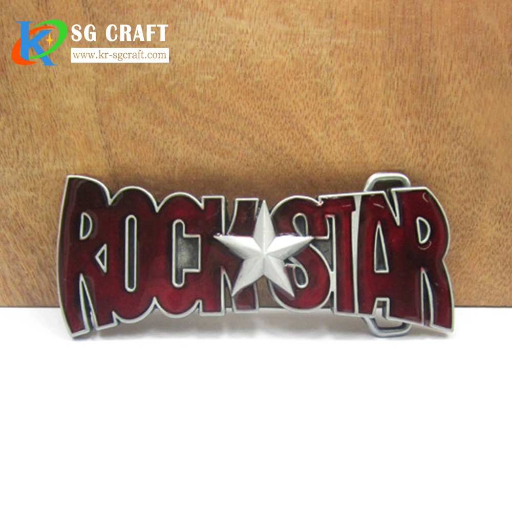 Custom Red Belt Buckle with Wholesale Customer Design Retro Fashion Ratchet Buckle Men Belt Buckle