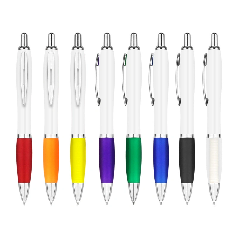 Promotional Custom Recycled Plastic Ballpoint Pens Ball Pens with Logo Advertising Ballpen