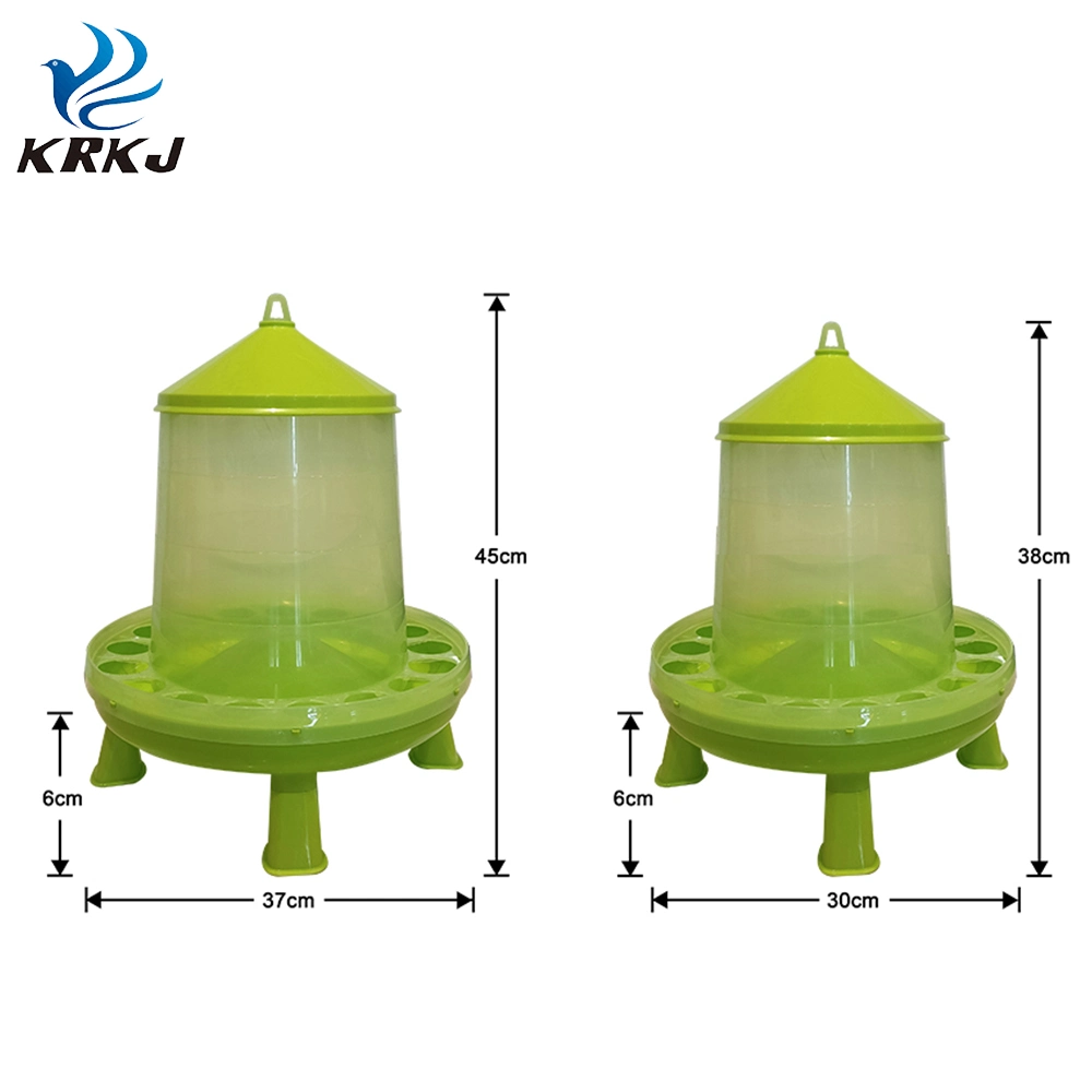 Chicken Broiler Automatic Plastic Feed Bucket Poultry Feeder with Legs