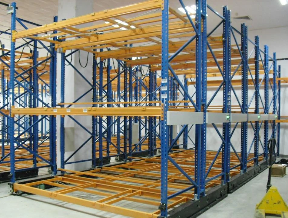 Good Quality High Density Mobile Narrow Shelving Unit/Very Narrow Aisle Pallet Racking/Tall Narrow Storage Rack