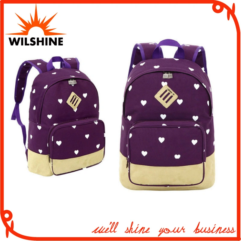 Mochila de lona deporte Preppy Mochila escolar Ocio bolsas de viaje (SB017)