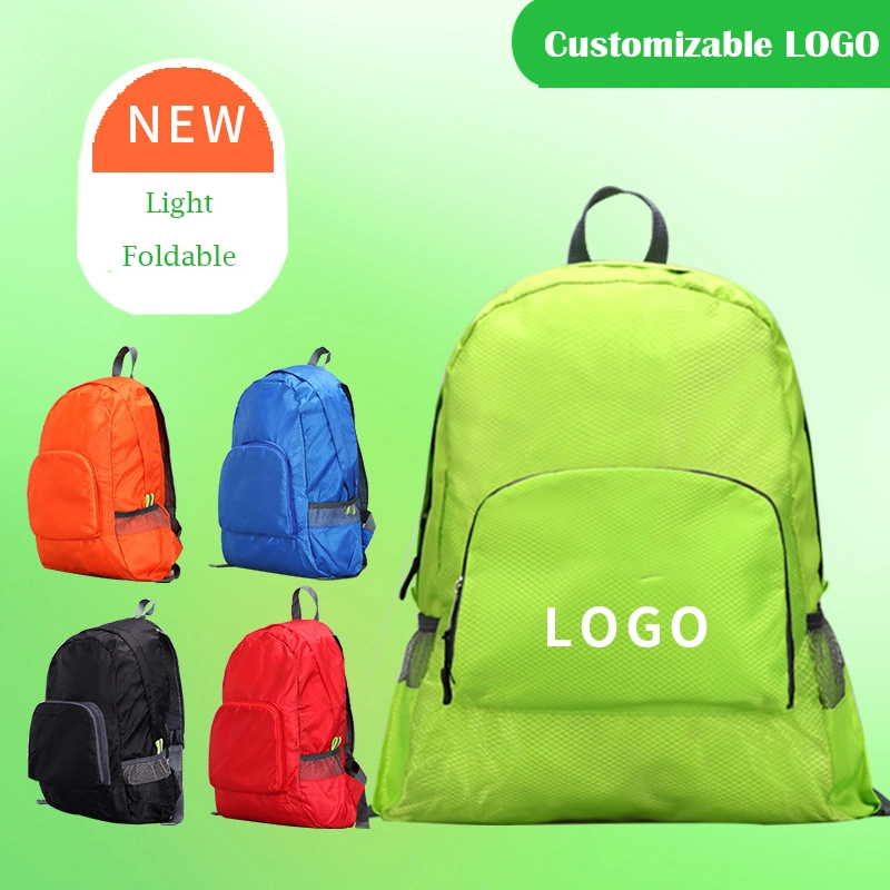 Mochila de armazenamento em viagem logótipo personalizado publicidade promocional Gift Foldable Shopping Saco
