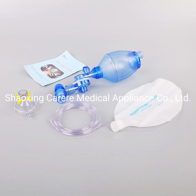 Medical Machine Resuscitator Breathing Bag Anesthesia Mask Medical Equipment CPR Mask PVC Face Mask Ambu Reservoir Bag Hospital Equipment Manual Resuscitator