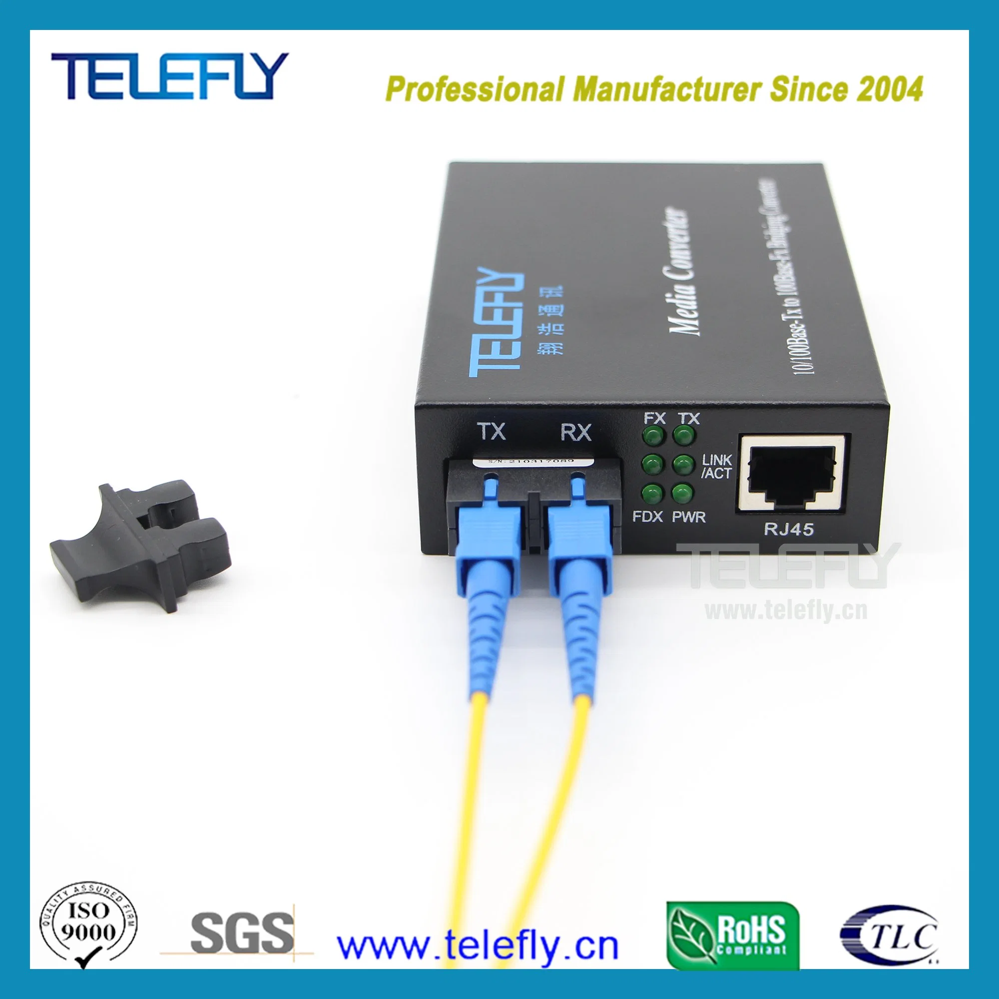 Fiber Optic Ethernet 100m Sc Dual China Media Converter for 120 Km