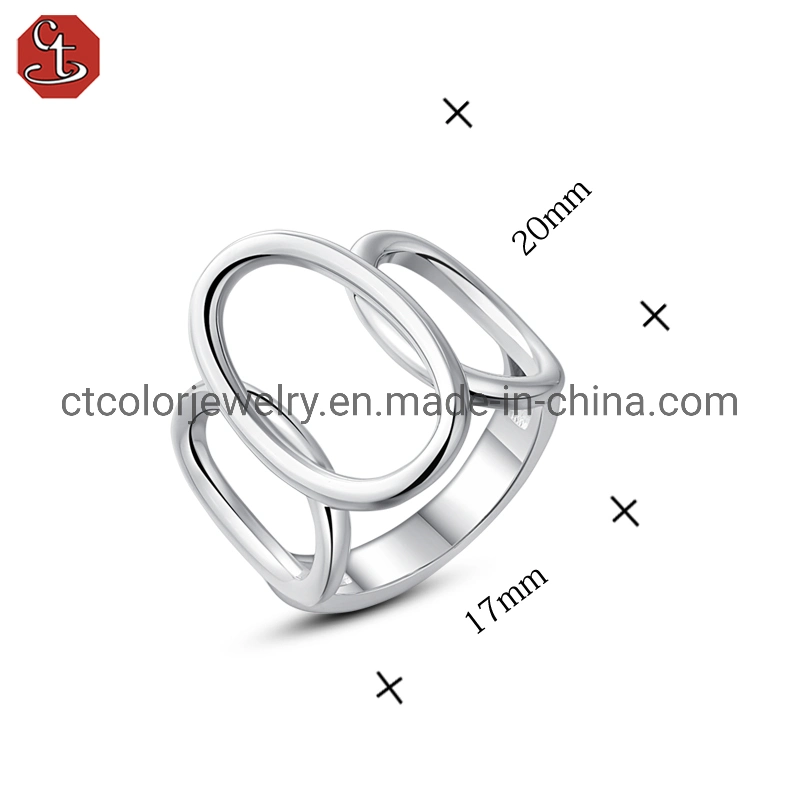 Fashion Jewelry plain silver 925 ring girls costume jewellery