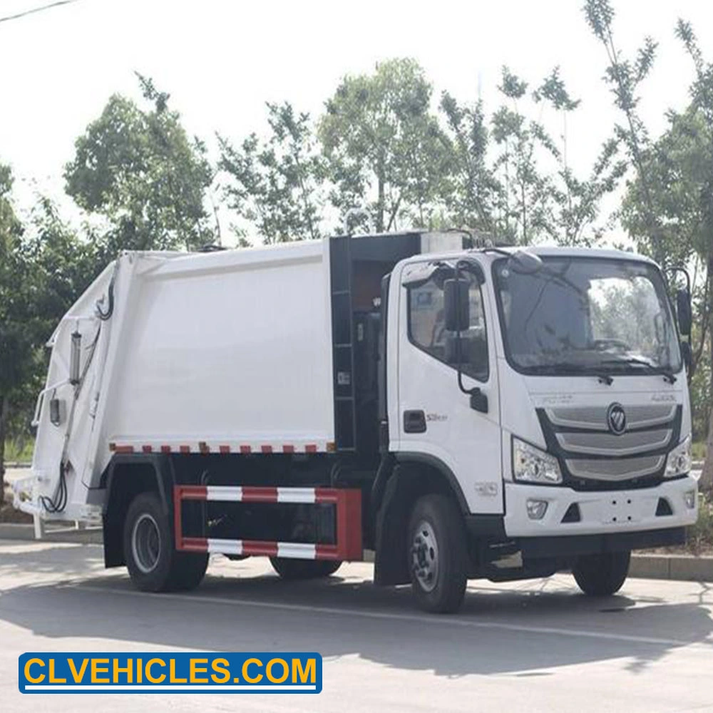 Foton 4X2 8cbm 120 CV de vehículos de recolección de basura camión compactador de basura