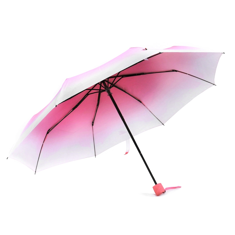 21inch 8K manche en métal manche en plastique pluie 3 parasol pliable Avec dragonne