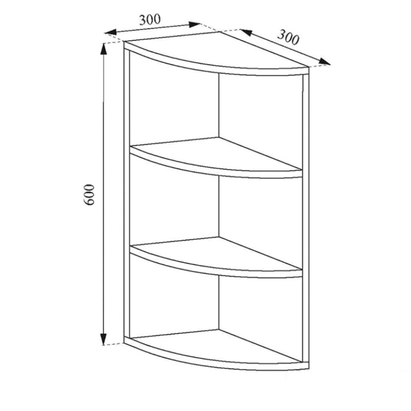 Retro Brown Living Room Study Corner Rack 0627