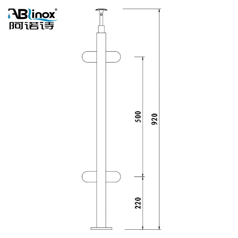 Barandilla Balcón clavado 304/316 Balaustrada inoxidable Escalera espiral