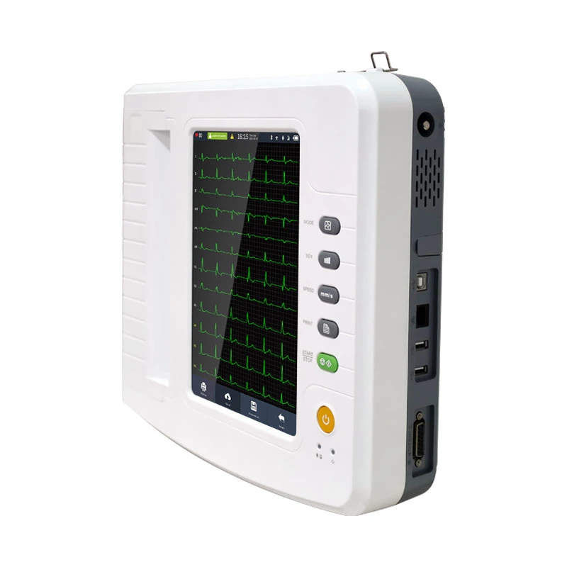 ECG 12 dérivations Electrocardiographe ECG 12 canaux moniteur patient numérique ECG Machine