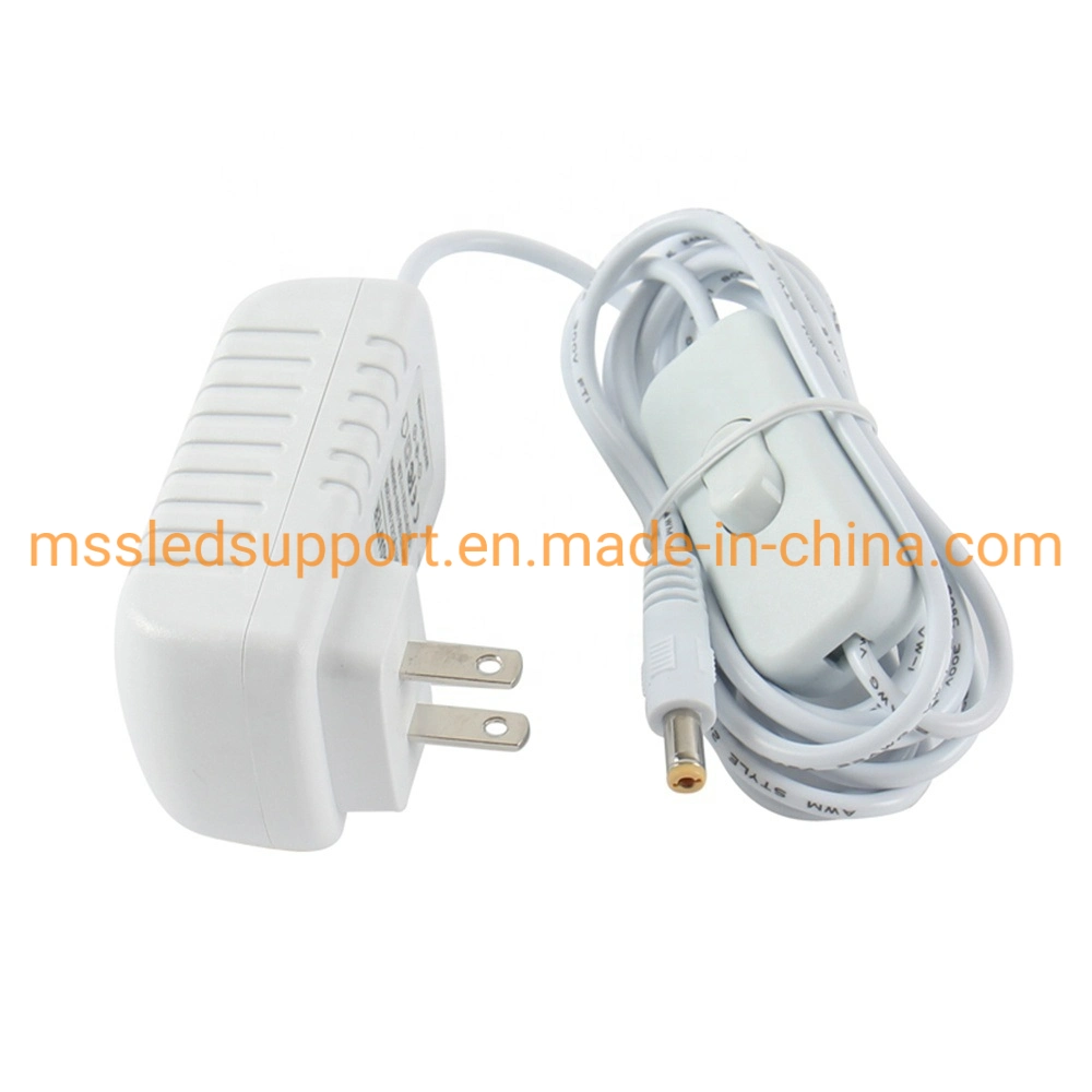 LED Driver Power Supply 12V 2A 24W Transformer Desktop Wall Mounted AC DC Power Adapter with Wall Plug DC 5.5*2.5mm