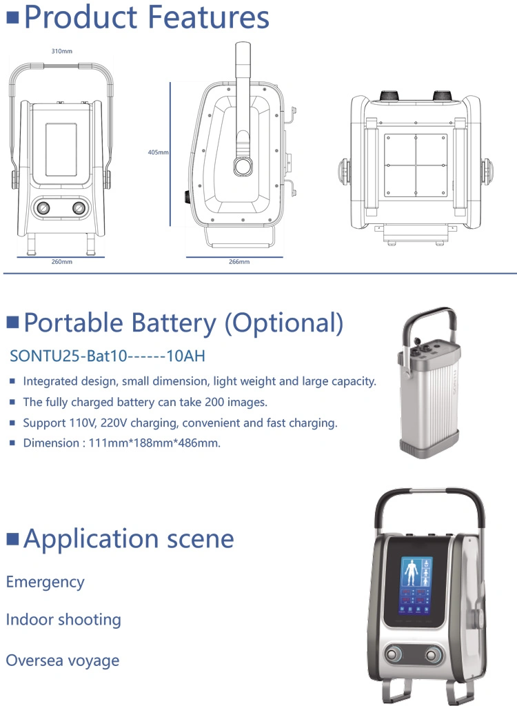 My-D019f Medical Device China X-ray Dr System Machine Digital Portable X-ray Unit