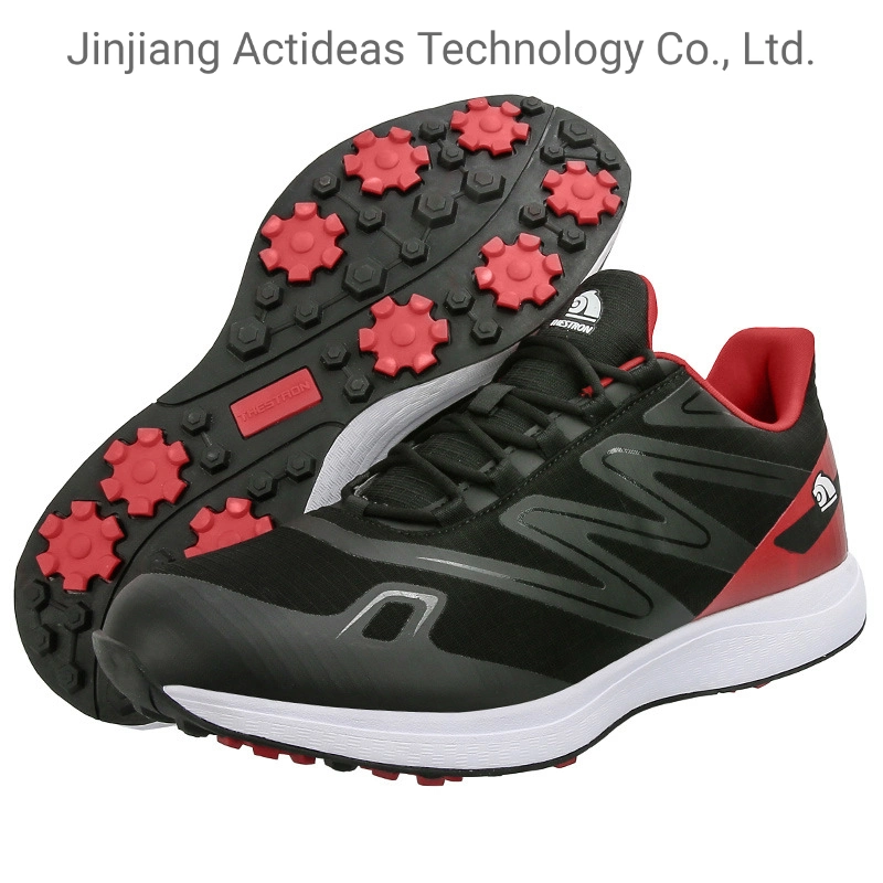 New Design Custom Man Waterproof Rubber PU Spikes Golf Shoes