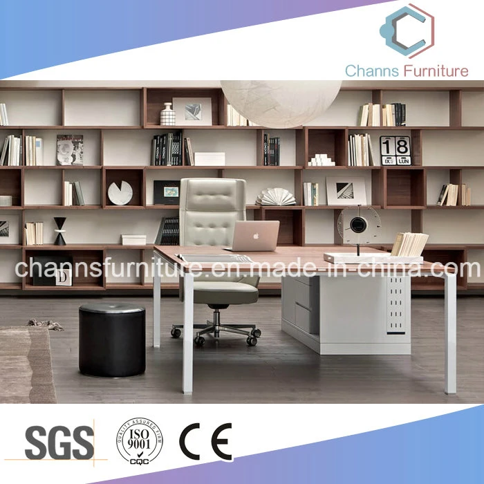 Modern L Shape Computer Desk Wood Table Office Furniture (CAS-M1750)