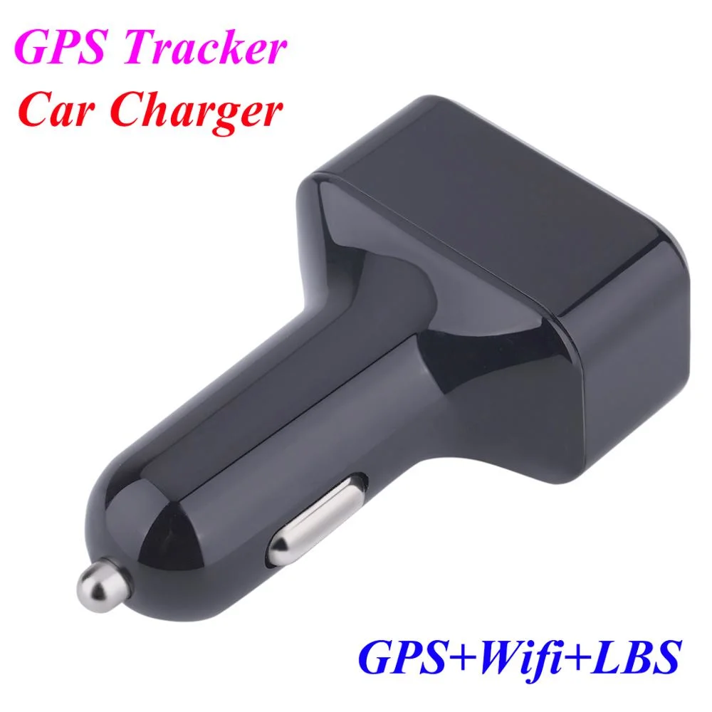 OEM Dual USB Cargador de coche GPS Tracker para vehículo, el apoyo GSM+GPS+WiFi+Lbs varios Posicionamiento (AVP031g07)