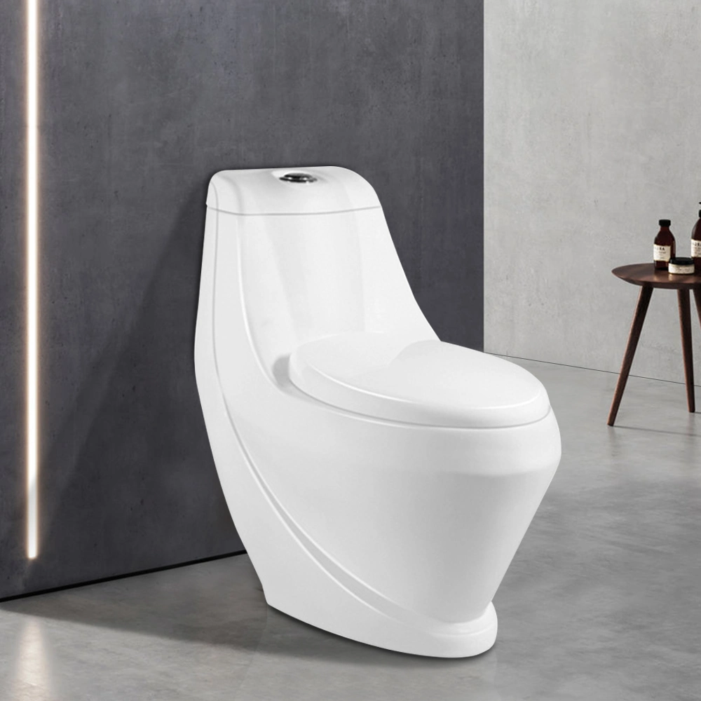 White Guangdong Modern Bathroom Luxury One Piece Toilet P Trap
