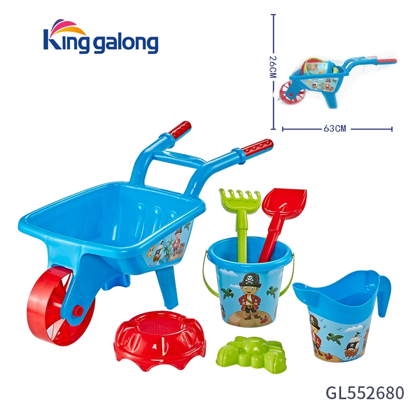 Amazon Top Selling Indoor Outdoor 7 Piece Set Shovel Sand Mold Collection Summer Toys Pail Beach Bucket for Kids