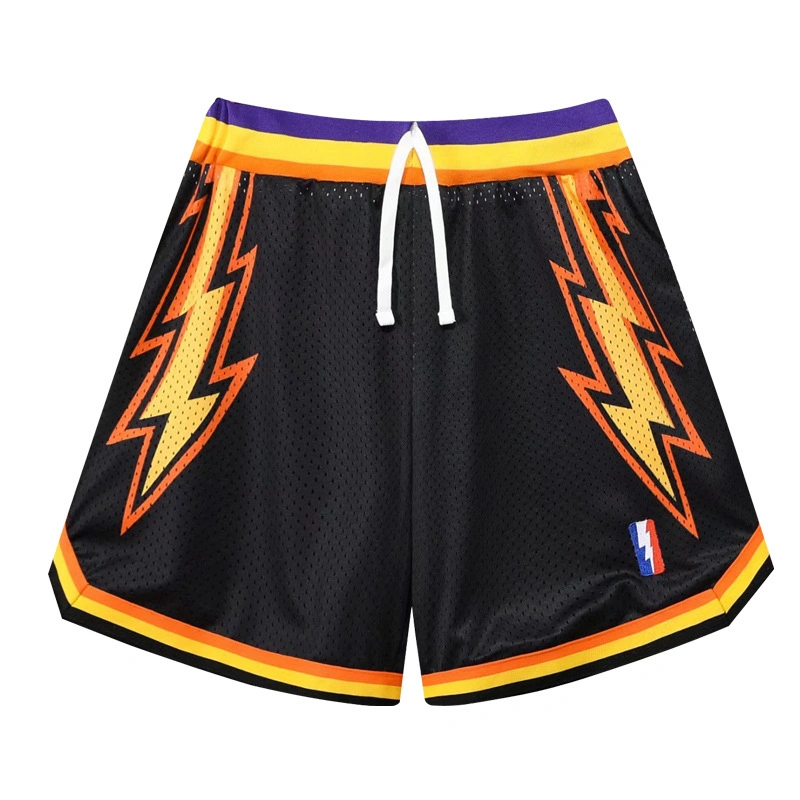 Mens Athletic Shorts basket-ball d'entraînement occasionnel de maillage de l'exécution graphique avec des poches de Shorts