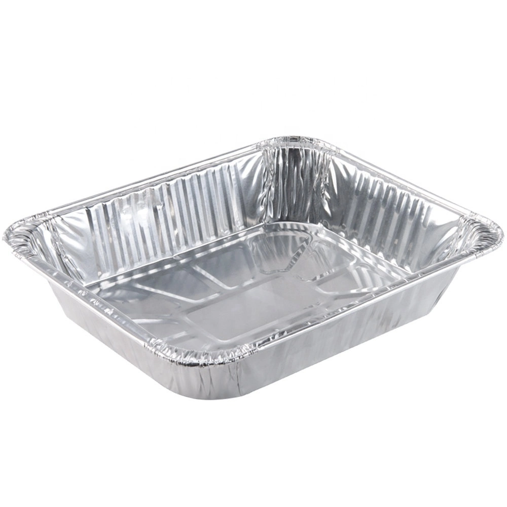 Oblong 1.5 Lb Foil Take-out Pans Disposable Aluminum Foil Containers/Tray/Casserole