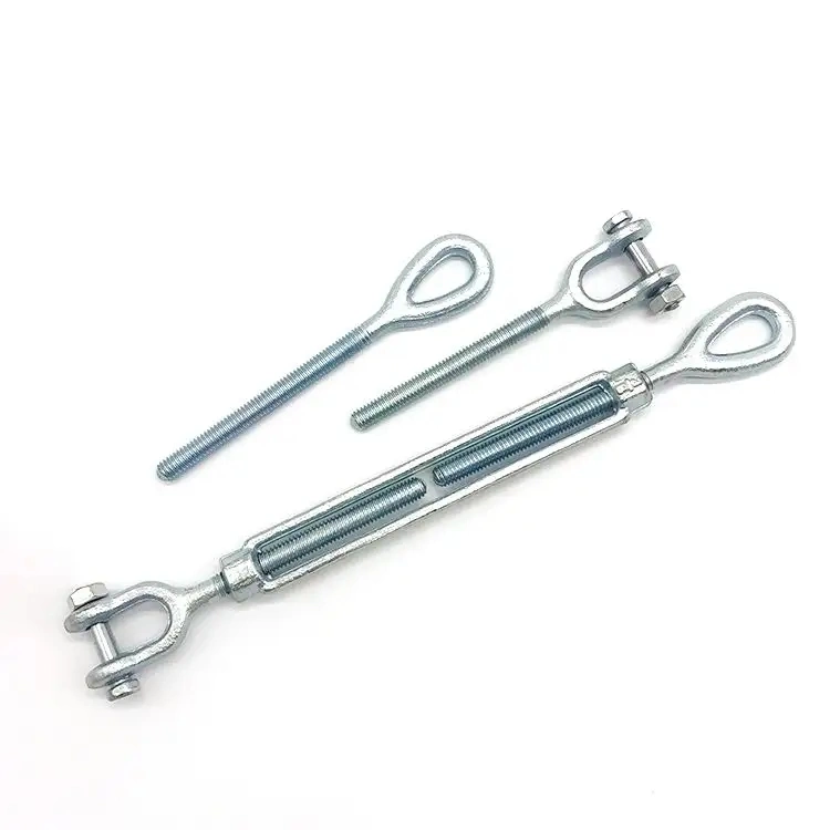 Wire Cable Turnbuckle Rigging Wire Rope Tensioner Galvanized Open Body Hook Eye Turnbuckle
