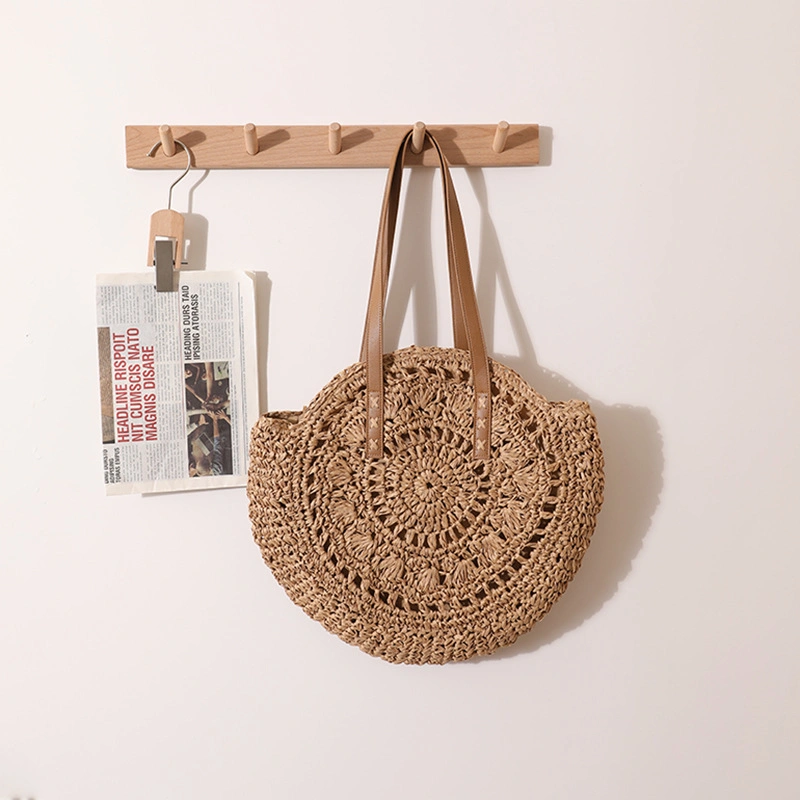 Women Summer Beach Leisure Hollow Straw Woven Bag