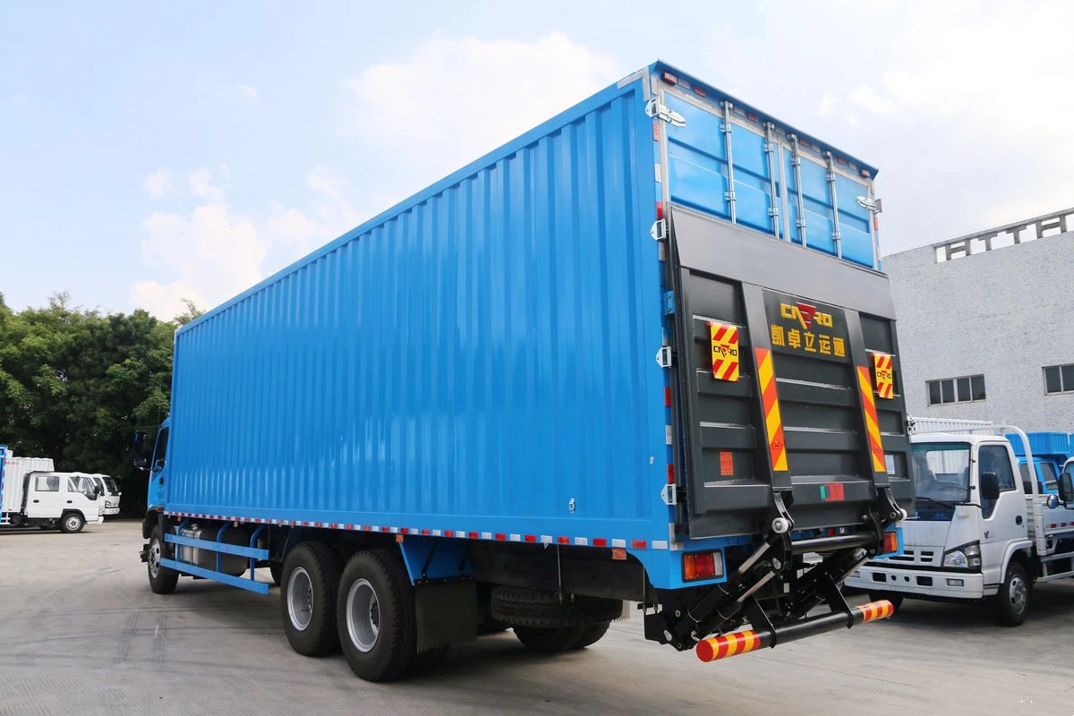 Isu-Zu 4X2 6X4 Heavy Duty 6 Wheels Open on Both Sides Load Cargo Van 10 Tons Box Truck Cargo Truck