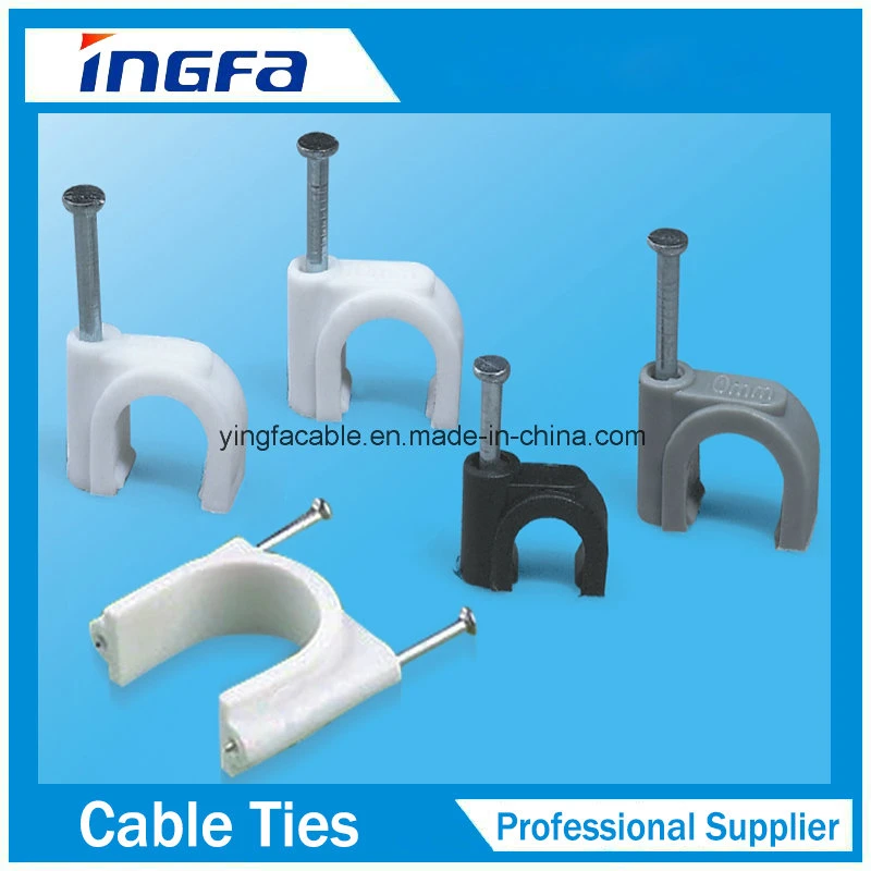 Plastic Material and Flat Nail Clip Type Plastic Wall Cable Clip