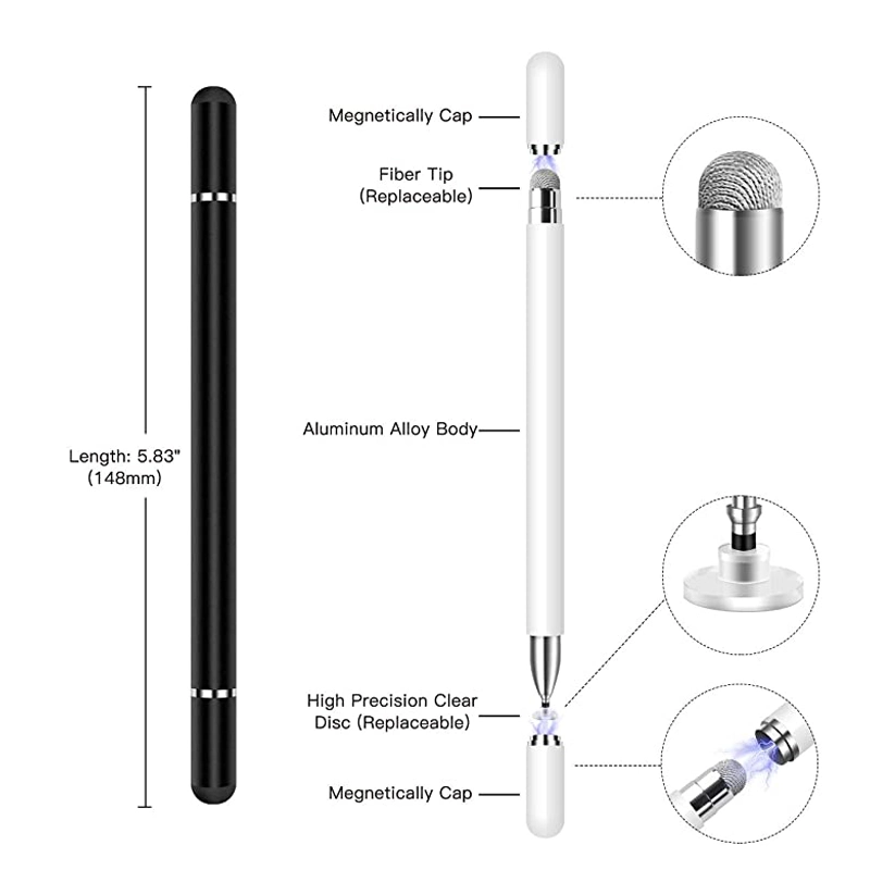 Pantallas táctiles Capactivas magnéticas de fábrica lápiz Stylus para Tablet/iPad/iPhone/Huawei/Samsung Phone