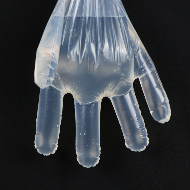 Seguridad alimentaria Disposable de plástico Cocina impermeable biodegradable PE Guantes