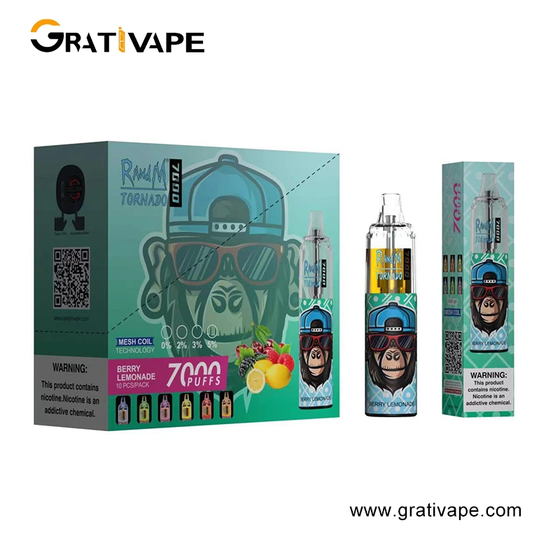 Randm Tornado 7000 Puffs lápiz desechable VAPE Cigarette 38flavors Disponible