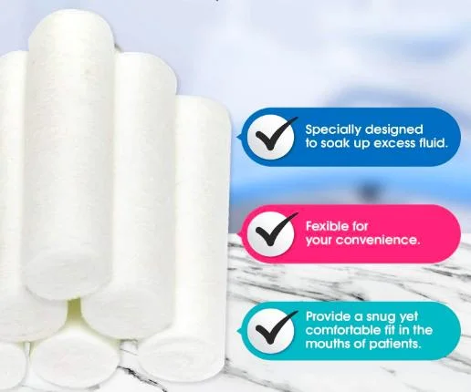 Disposable Non-Sterile Gauze Cottons Ball Rolls Pads for Dentists and Tooth Hemostasis