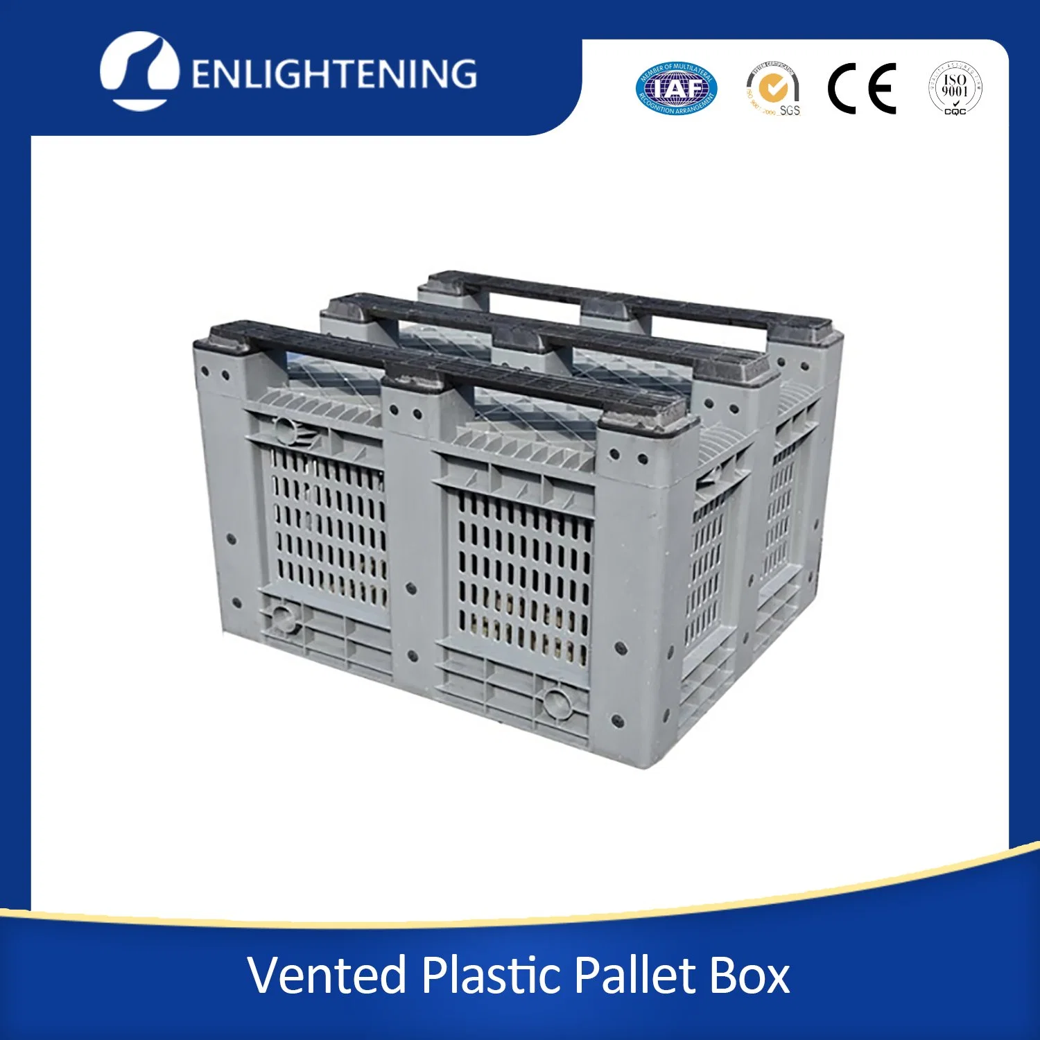 Folding Agriculture Plastic Pellet Box Food Containers HDPE Box