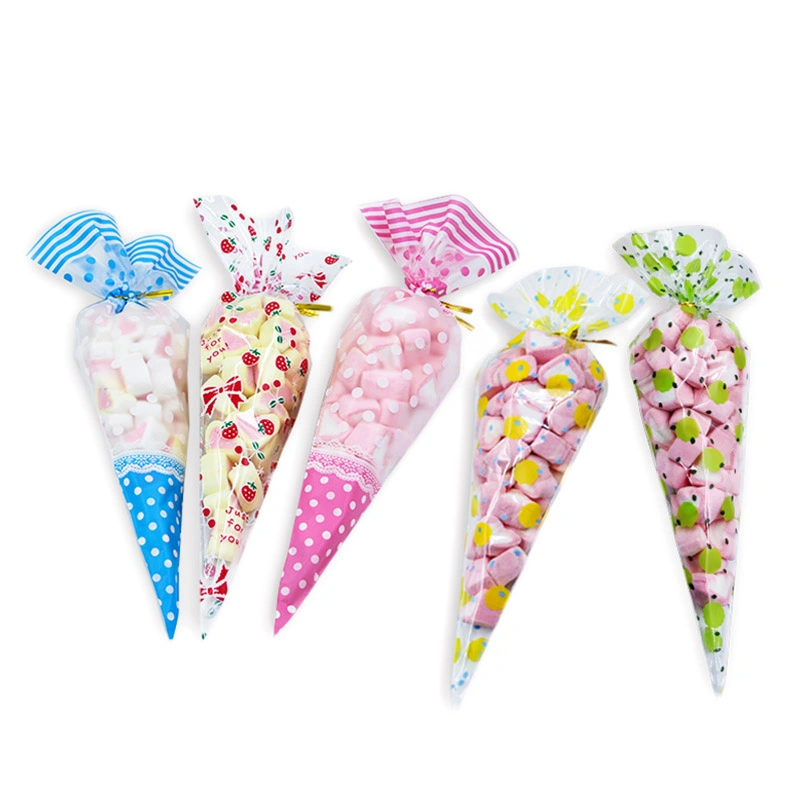 OPP Plastic Sweets Bag Popcorn Sleeve Cotton Candy Food Bags Pastry Icing Piping Cake Decorating Bags