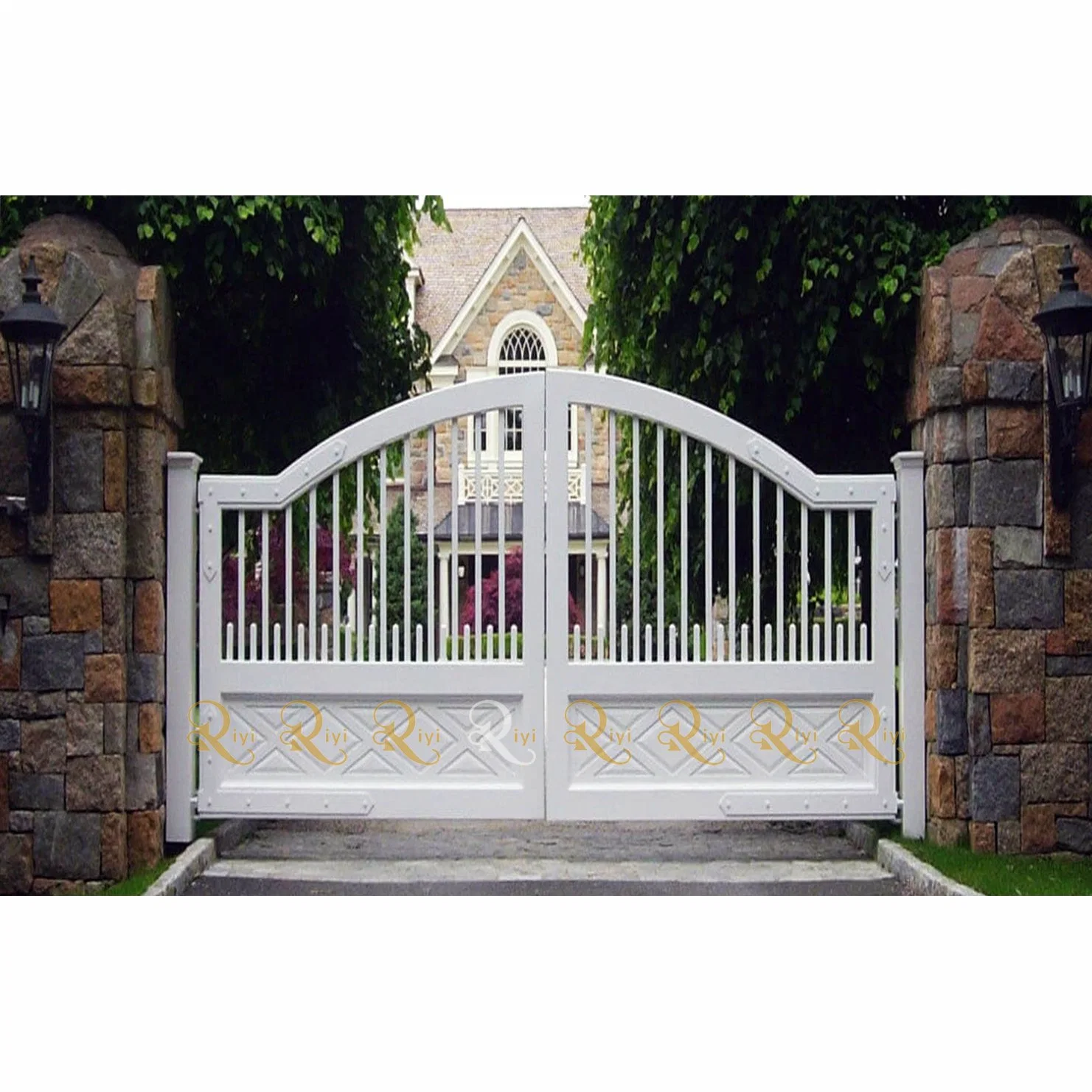 Customized Simple Design Cast Iron Fences Cheap Wrought Iron Gate