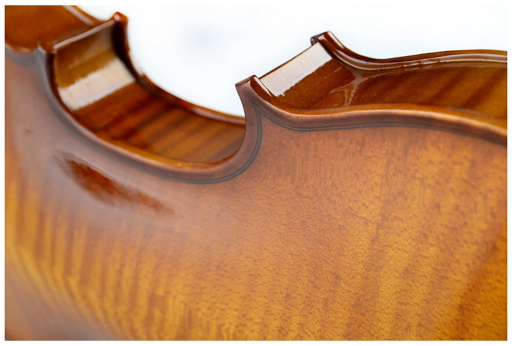 OEM Custom haut solide avec flammé Maple Gloss violon 4/4