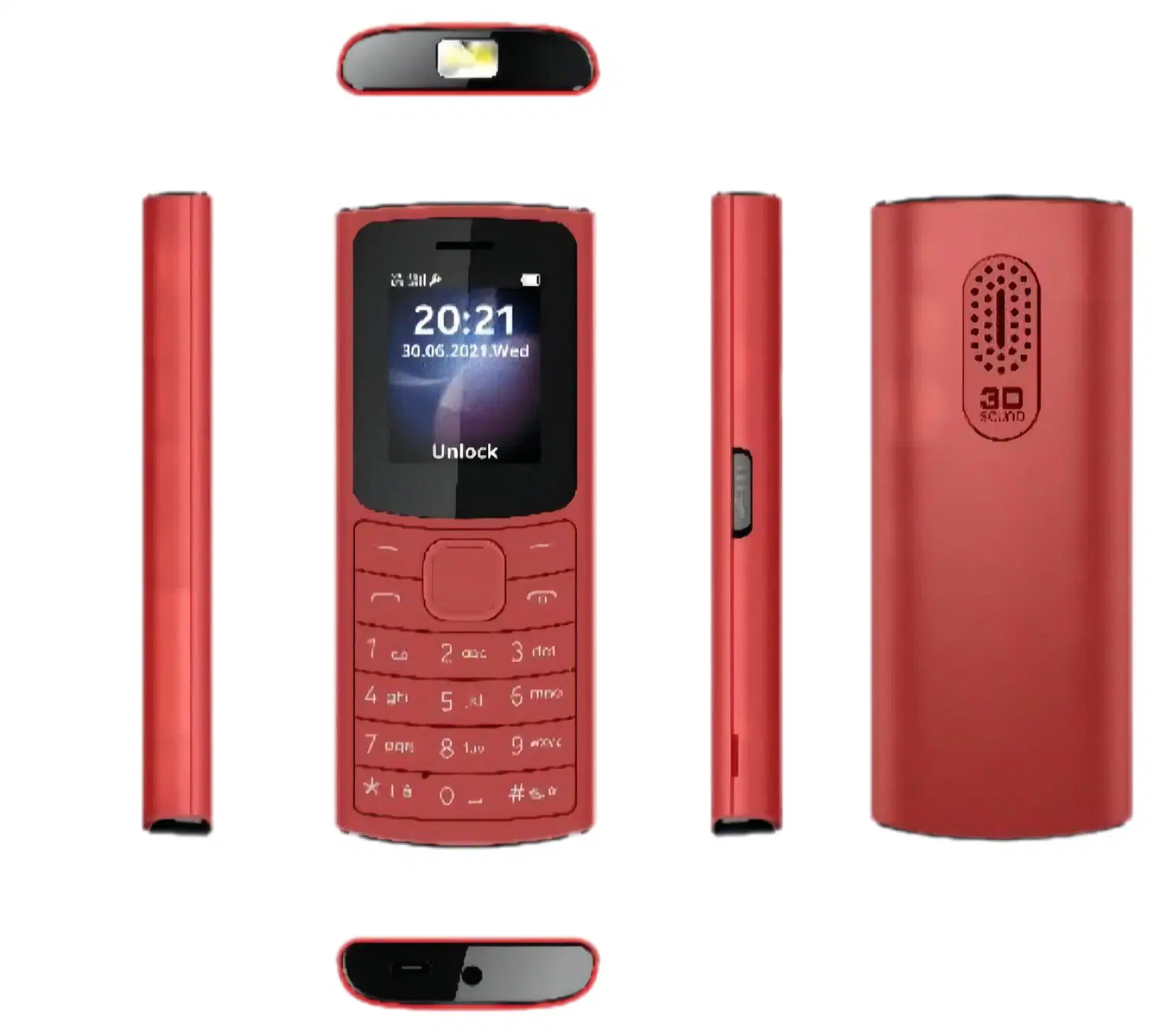 Factory Shop Wholesale Price 2g Mobile Phone with Large Battery