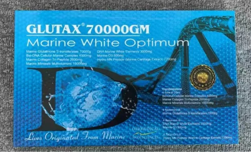 Großhandel Glutathion Injektion Glutax 70000GM 1800000GS 750000gx Schnelle Haut Whitening Injektion für Gesichtsaufhellung Japan Platinum Glutathione Whitening